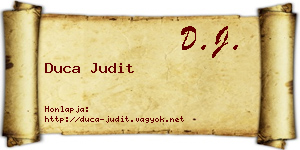 Duca Judit névjegykártya